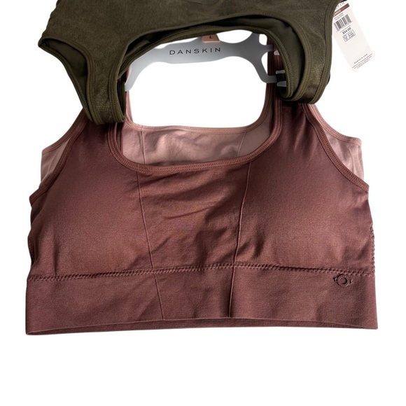 DANSKIN Women’s Bras Sz Large Lot/3 Pullover Removable Pads Multi Colors - Picture 2 of 11